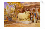 The Bull Nandi in the courtyard of the Golden Temple by William Simpson