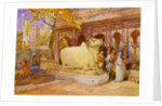 The Bull Nandi in the courtyard of the Golden Temple by William Simpson