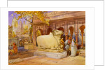 The Bull Nandi in the courtyard of the Golden Temple by William Simpson