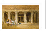 Robert Gill, copying the Ajanta frescoes by William Simpson