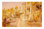 Akal Boonga at the Golden Temple at Amritsar by William Simpson