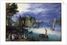 River  Scene with Boats and Figures by Jan Brueghel(the Elder)