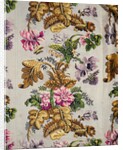Brocaded floral textile, robe detail. England, c.1730 by Unknown