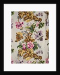 Brocaded floral textile, robe detail. England, c.1730 by Unknown