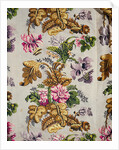 Brocaded floral textile, robe detail. England, c.1730 by Unknown