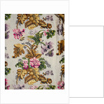 Brocaded floral textile, robe detail. England, c.1730 by Unknown
