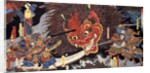 Minimoto Yorimitsu slaying the Giant Shutendoji by Utagawa Yoshitsuya