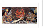 Minimoto Yorimitsu slaying the Giant Shutendoji by Utagawa Yoshitsuya