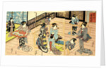 Interior view of a restuarant by Utagawa Kunisada I