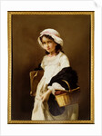 Girl with Basket and Portfolio by Unknown