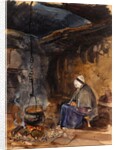 A Cottage Interior, watching the pot boil by John Frederick Lewis