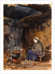 A Cottage Interior, watching the pot boil by John Frederick Lewis