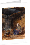 A Cottage Interior, watching the pot boil by John Frederick Lewis
