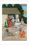 Scene with four men and a boy. Murshidabad, India, mid-18th century by Unknown