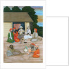 Scene with four men and a boy. Murshidabad, India, mid-18th century by Unknown