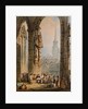Scene from a church porch by Samuel Prout