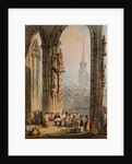 Scene from a church porch by Samuel Prout