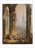 Scene from a church porch by Samuel Prout