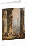 Scene from a church porch by Samuel Prout