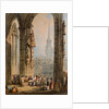 Scene from a church porch by Samuel Prout