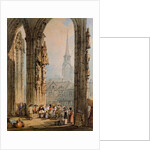 Scene from a church porch by Samuel Prout