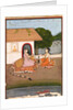Two female ascetics seated in discussion outside a hut. Murshidabad, India, mid-18th century by Unknown