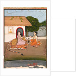 Two female ascetics seated in discussion outside a hut. Murshidabad, India, mid-18th century by Unknown
