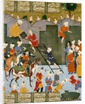 Alexander building his rampart against Gog and Magog. Shiraz, Iran, 16th century by Unknown