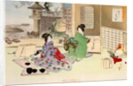 Cleaning the Lacquer Tableware for New Year's Day by Mizuno Toshikata