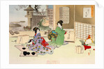 Cleaning the Lacquer Tableware for New Year's Day by Mizuno Toshikata
