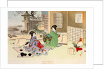 Cleaning the Lacquer Tableware for New Year's Day by Mizuno Toshikata