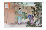 Cleaning the Ceremonial Tea Room and Garden by Mizuno Toshikata
