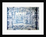 Tile Panel of an outdoor courtyard scene. Lisbon, Portugal, 18th century by Unknown