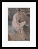 Study from the Nude Female seated on a bank by William Etty