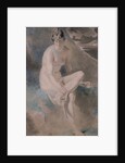 Study from the Nude Female seated on a bank by William Etty