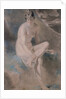 Study from the Nude Female seated on a bank by William Etty