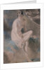 Study from the Nude Female seated on a bank by William Etty