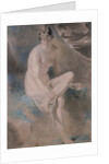 Study from the Nude Female seated on a bank by William Etty