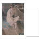 Study from the Nude Female seated on a bank by William Etty
