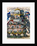 The Noble Game of Elephant and Castle, or Travelling in Asia, boardgame. London, England, 1822 by William Darton