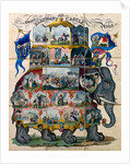 The Noble Game of Elephant and Castle, or Travelling in Asia, boardgame. London, England, 1822 by William Darton