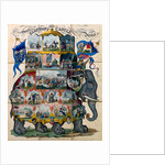 The Noble Game of Elephant and Castle, or Travelling in Asia, boardgame. London, England, 1822 by William Darton