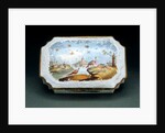 Box depicting peakcocks by Unknown