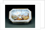 Box depicting peakcocks by Unknown