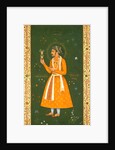 Portrait of Prince Khurran, later Shahbuddin Mohammed Shah Jahan, Mughal Emperor of India, holding a turban ornament or jewel by Abu'l Hasan