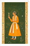 Portrait of Prince Khurran, later Shahbuddin Mohammed Shah Jahan, Mughal Emperor of India, holding a turban ornament or jewel by Abu'l Hasan