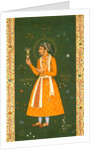 Portrait of Prince Khurran, later Shahbuddin Mohammed Shah Jahan, Mughal Emperor of India, holding a turban ornament or jewel by Abu'l Hasan