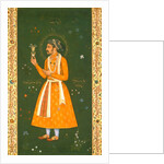 Portrait of Prince Khurran, later Shahbuddin Mohammed Shah Jahan, Mughal Emperor of India, holding a turban ornament or jewel by Abu'l Hasan