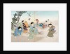 Boys playing with spinning tops & flying kites. Tokyo, Japan, 20th century by Anonymous