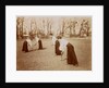 Four ladies playing hockey by Andrew Pitcairn-Knowles